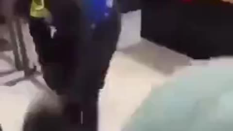 SECURITY SCHLÄGT FRAU BEI MCDONALD'S BRUTAL INS GESICHT