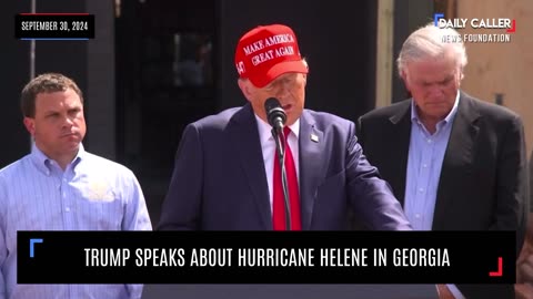 Trump Speaks About Hurricane Helene In Georgia