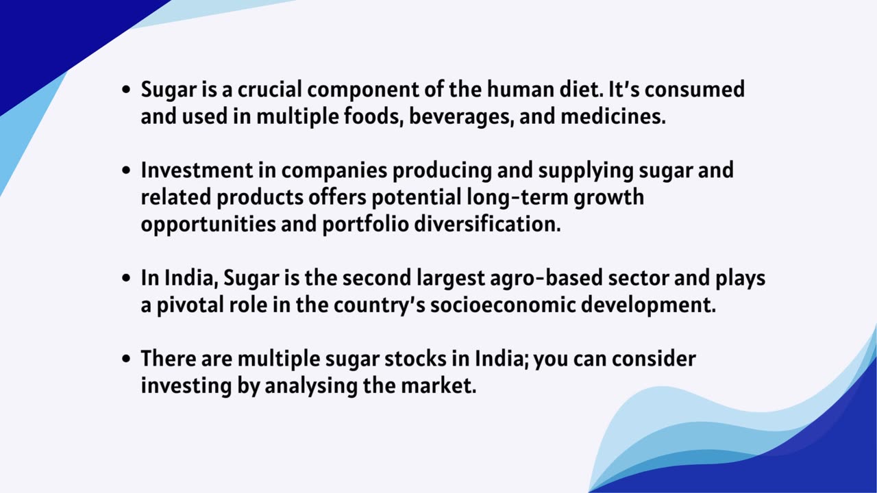 11 Best Sugar Stocks in India to Invest in 2024