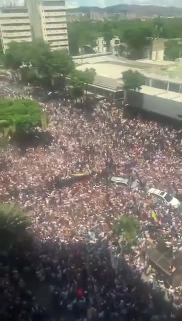The streets are FLOODED with Protestors in Venezuela