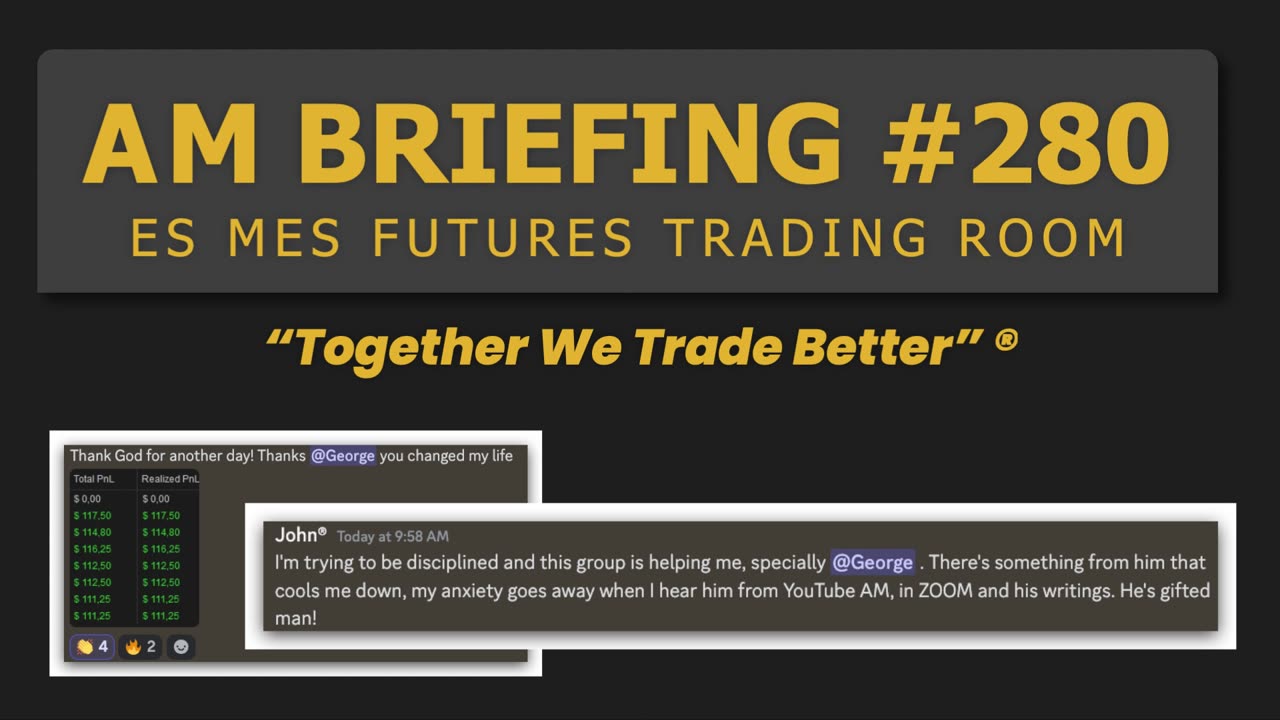 Mark These Levels: ES / MES Chart: Friday "AM Briefing" ✏️