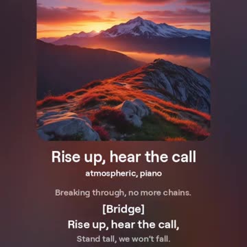 Rise Up, Hear the Call music video