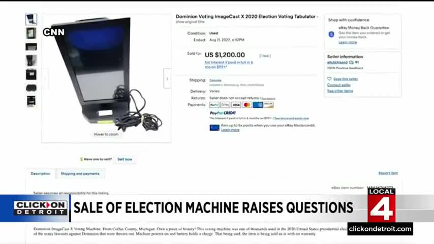 Sale of Dominion voting machine raises questions in Michigan