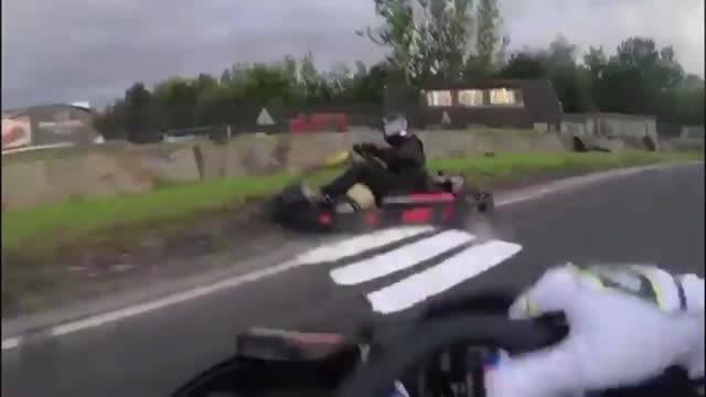 Fight at a go kart