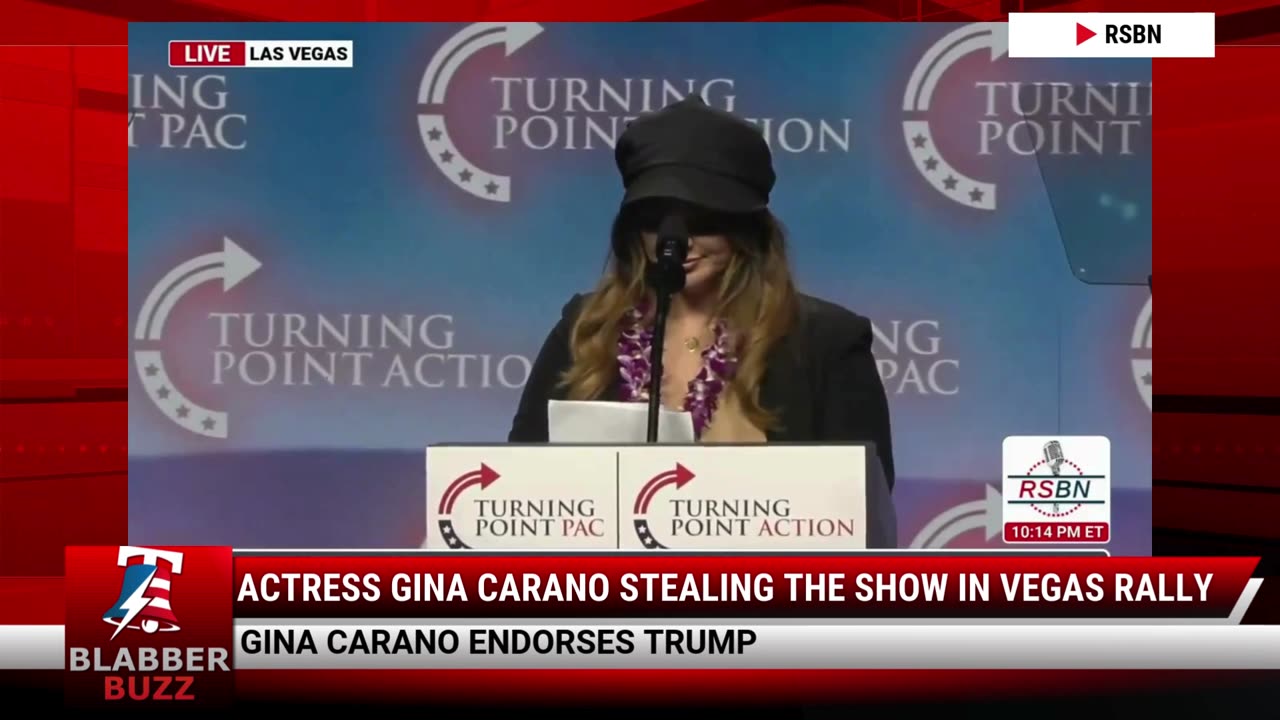 Actress Gina Carano Stealing The Show In Vegas Rally