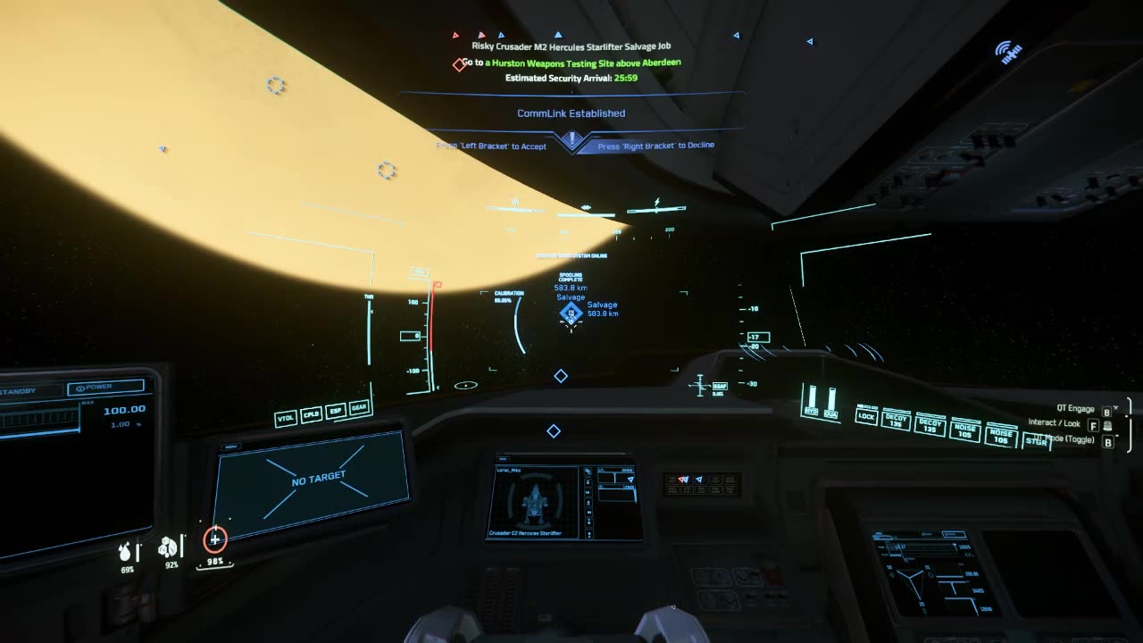 Star Citizen Quantum Close call