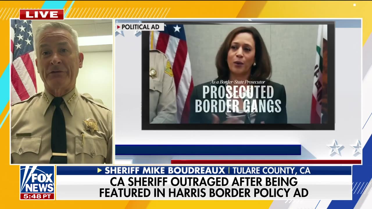 Sheriff featured in Kamala Harris ad voices outrage- 'I do not support her'