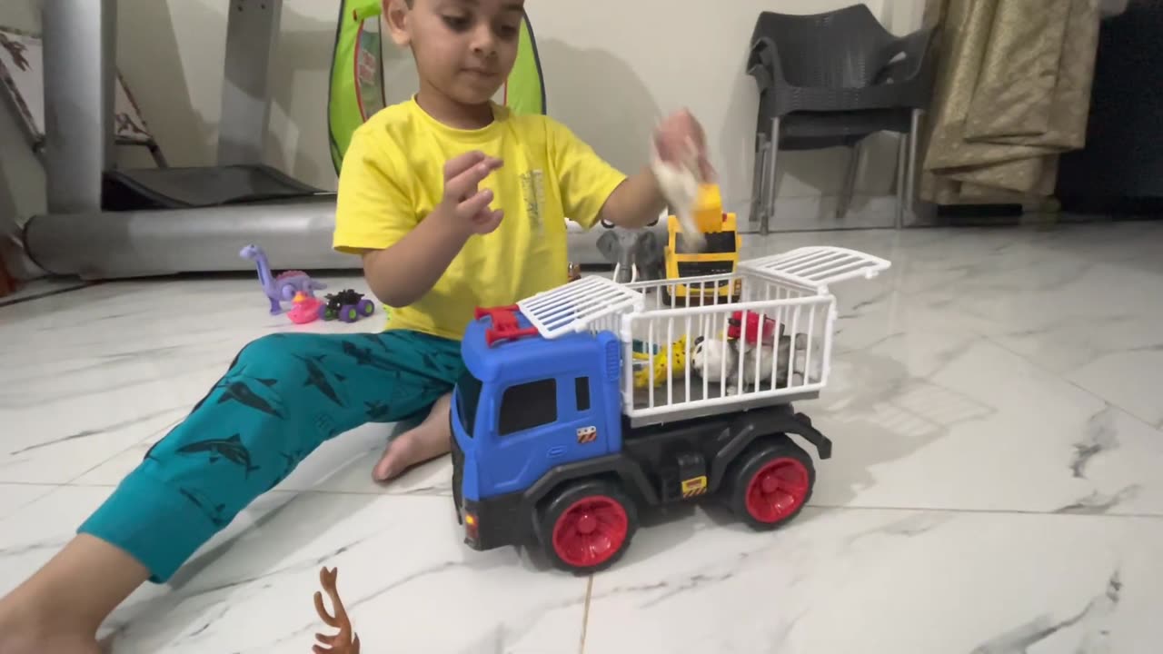 Daud Playing Toys Truck Car Bike or Excavator And Zoo...