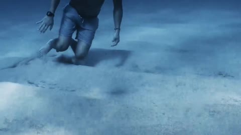 Man Swimming Underwater