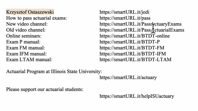 Exam IFM exercise for May 23, 2021