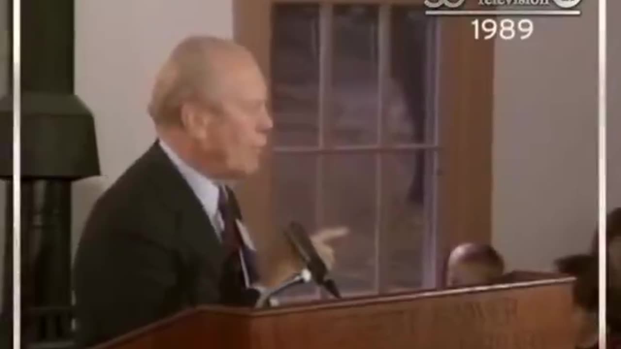 Gerald Ford in 1989, explaining how the United States would get its first Female President 💀🟰👩🏽