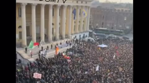 Italy protest Winter February 2022