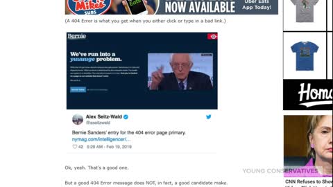Bernie’s 404 Error Ain’t Got NOTHIN’ On Trump’s