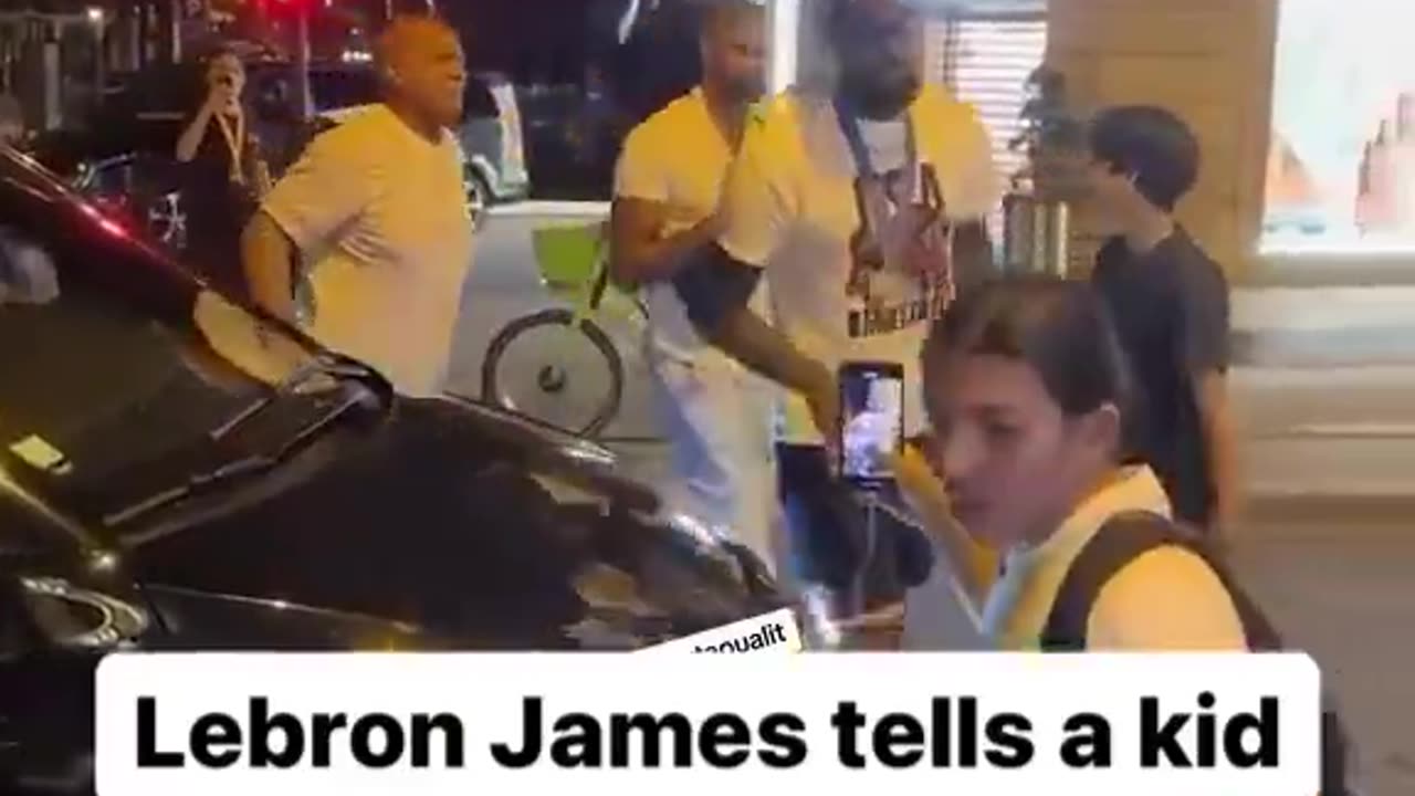 LeBron James tells a white kid who’s a fan to back the f*ck up