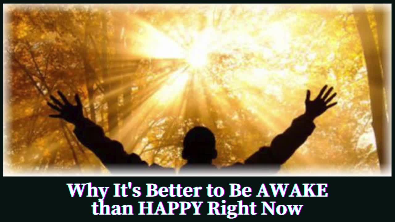 Why It's Better to Be Awake than Happy Right Now