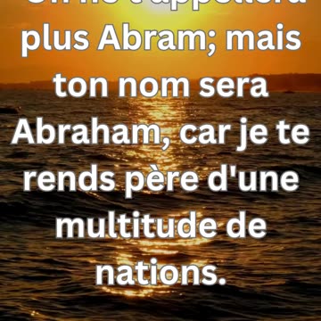 "Promesse de Dieu à Abraham : Genèse 17:5"