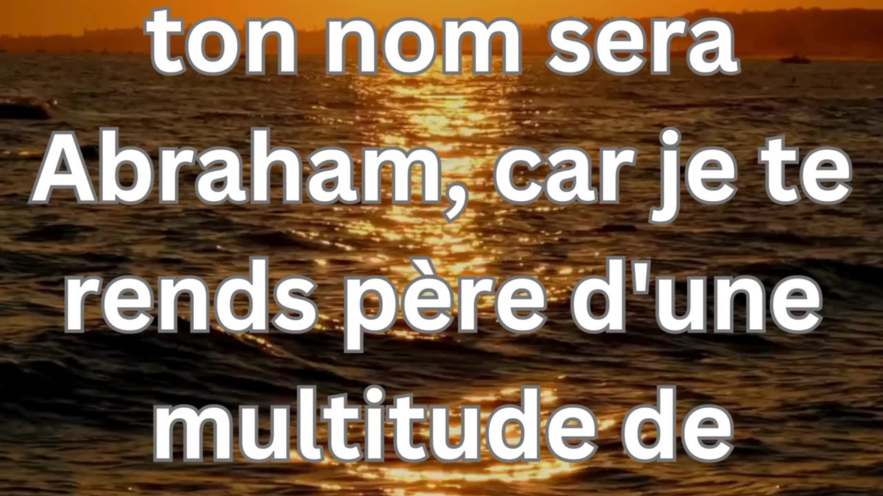 "Promesse de Dieu à Abraham : Genèse 17:5"