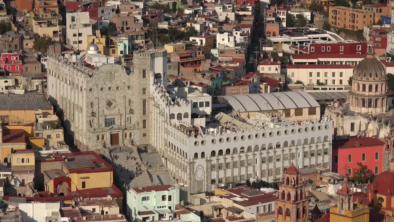 Mexico Guanajuato View With Many Buildings