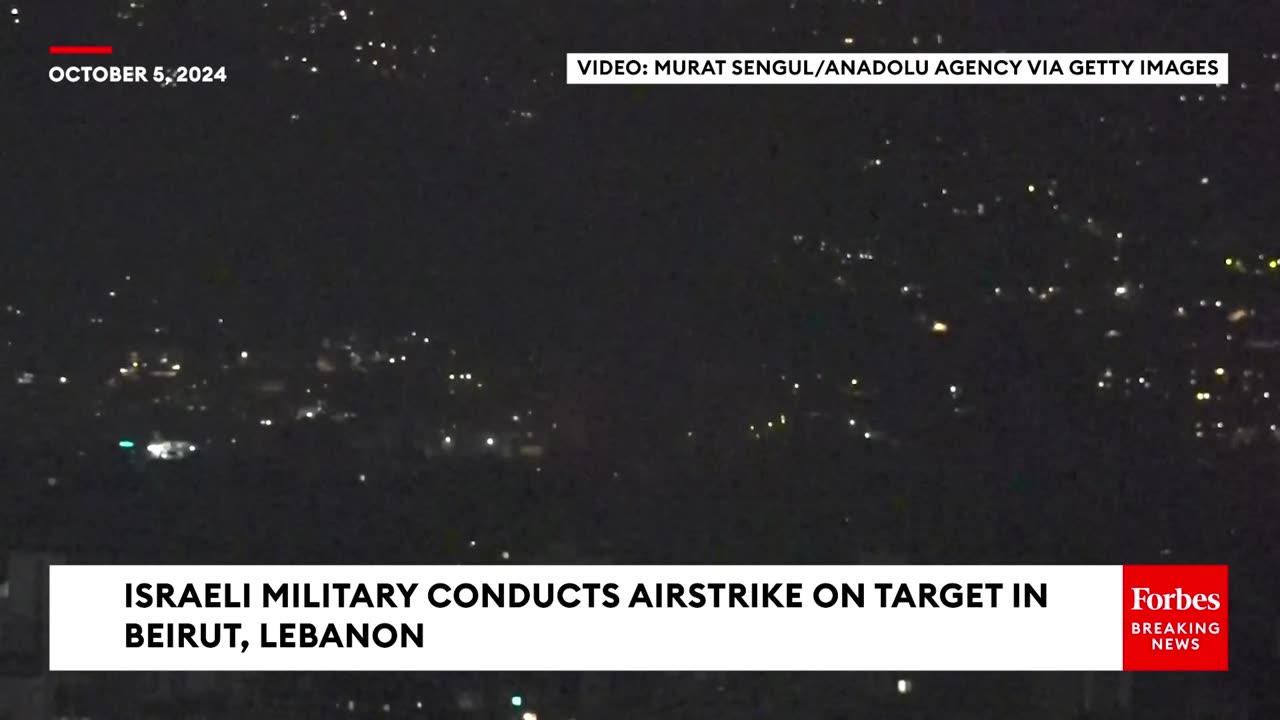 Israeli Military Conducts Airstrike On Target In Beirut, Lebanon