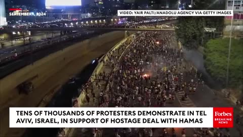 Tens Of Thousands Of Protesters Demonstrate In Tel Aviv, Israel, In Support Of Hostage Deal