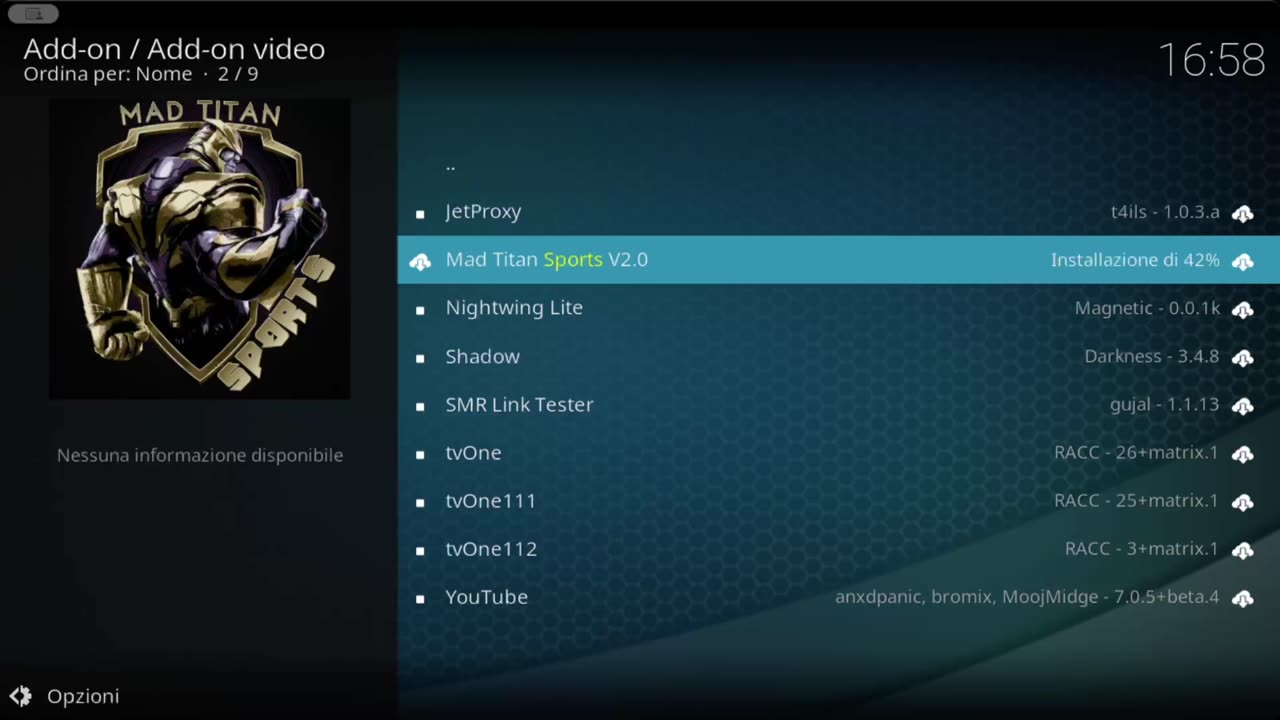 Mad Titan Sports V2.0 Kodi add-on: guida all’installazione