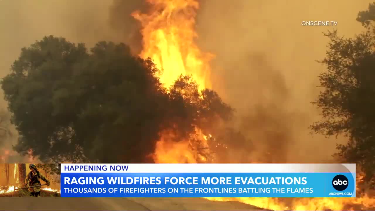 Record heat and wildfires force more evacuations in the West l GMA