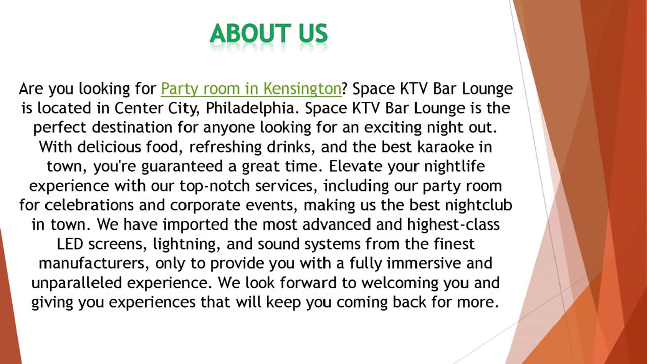 Are you looking for Party room in Kensington?