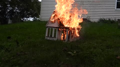 Old House Engulfed in Flames in Minutes