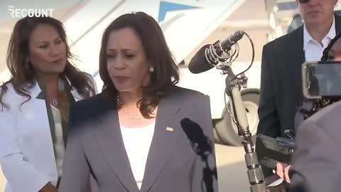 Kamala Harris Looks Visibly Stressed When Facing Press at the Border