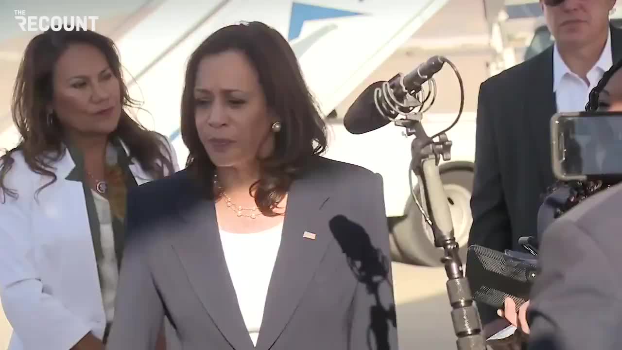 Kamala Harris Looks Visibly Stressed When Facing Press at the Border