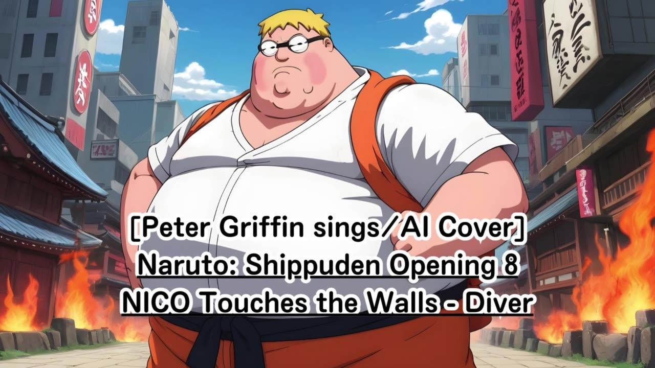 [Peter Griffin sings/AI Cover] Naruto: Shippuden Opening 8 NICO Touches the Walls - Diver