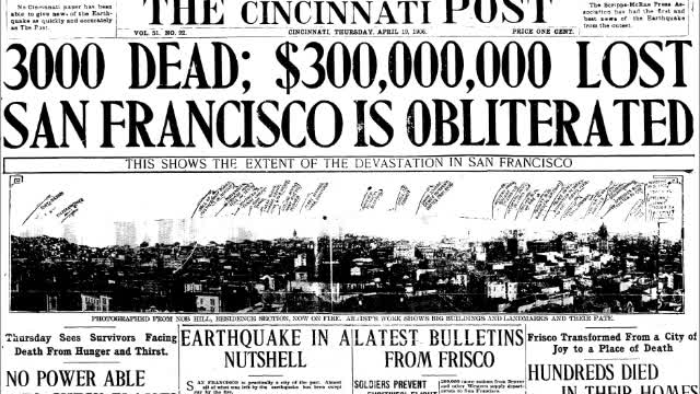 1906 San Francisco Earthquake Obliterated the City.