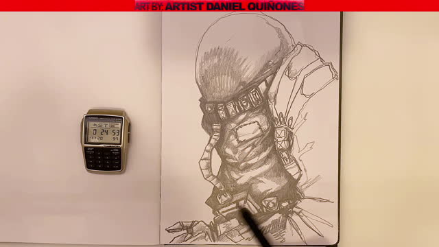 VOL.2 Time-Lapse Pencil Drawings without lifting pencil | art by - Artist Daniel Quinones