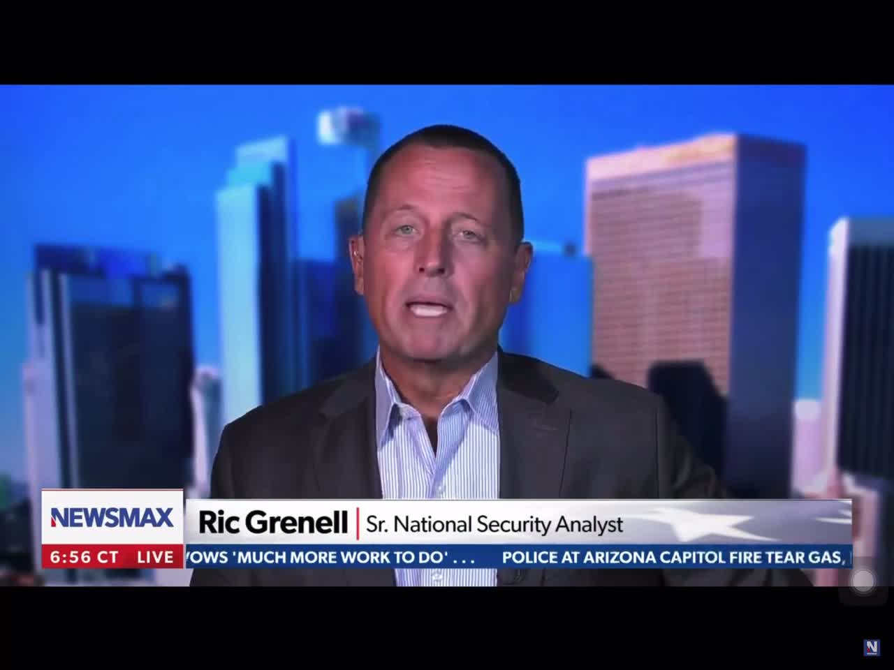 Rick Grenell says Trump is a president that doesn’t care to go to a blue state.