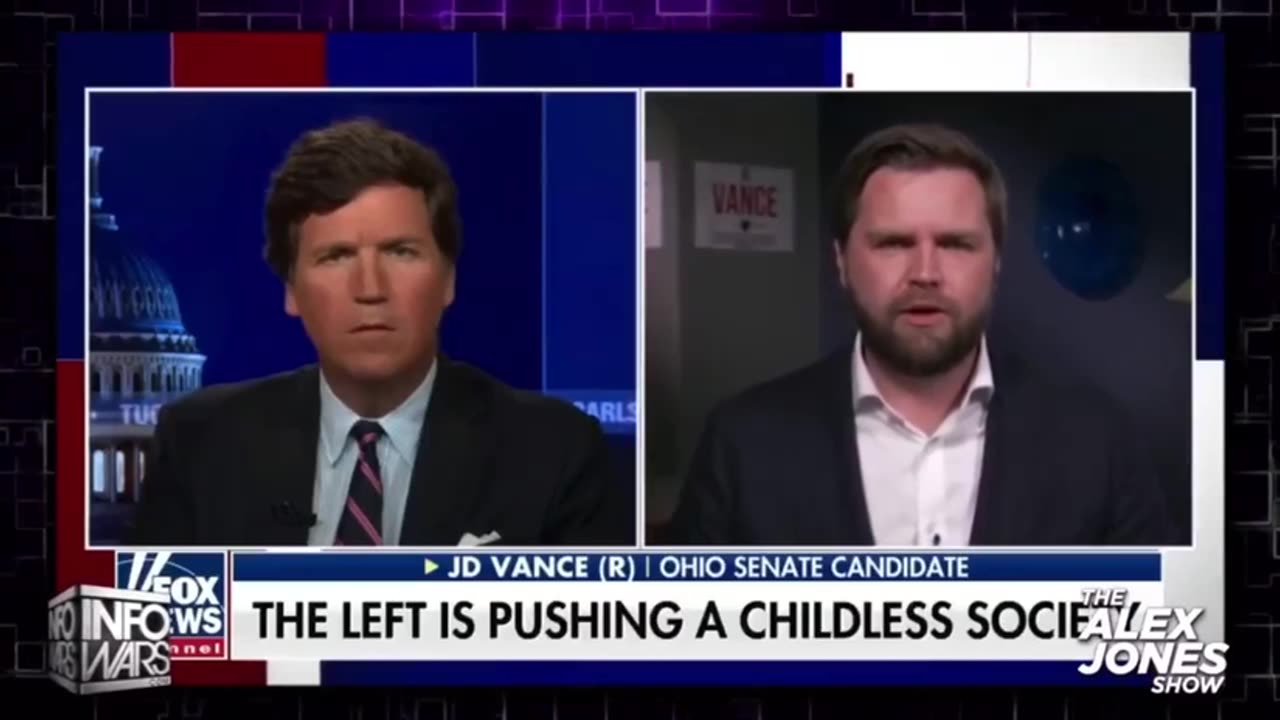 Alex Jones Shows Old Tucker Clip That Shows Why The Left Has Hated JD Vance For So Long