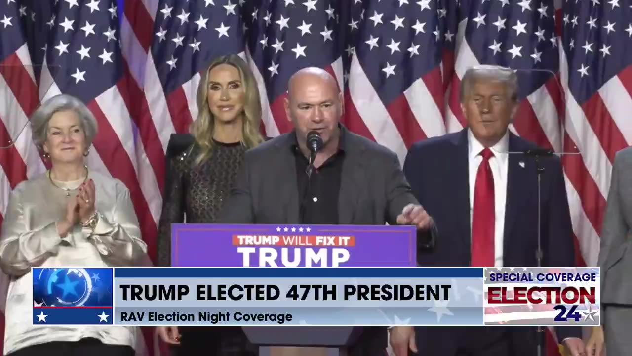 DANA WHITE CELEBRATES TRUMP WIN