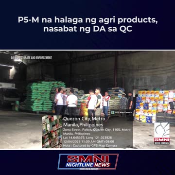 P5-M na halaga ng agri products, nasabat ng Department of Agriculture sa Quezon City