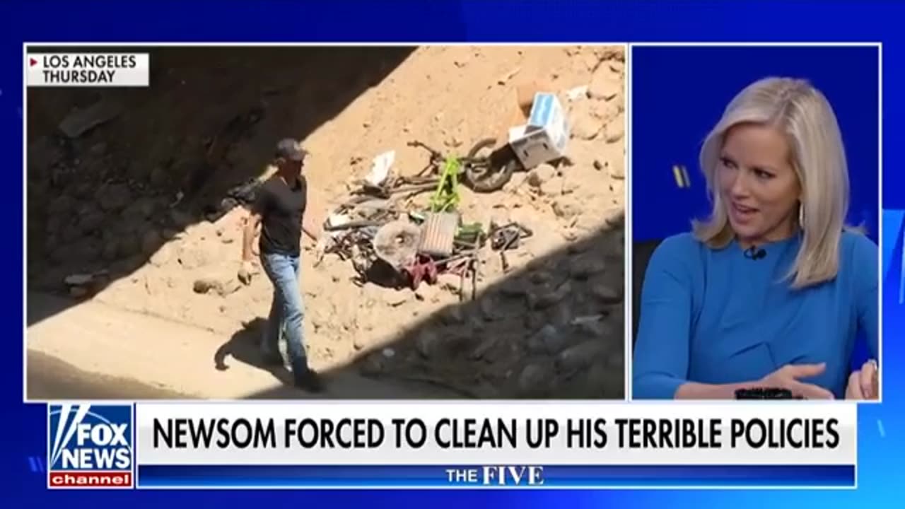 Jesse Watters: Gavin Newsom picks up literal garbage left behind from failing policies