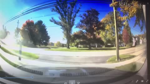 Mini Van Driver Goes Crazy Through Yards, Hits Tree & Rams Police Cruiser