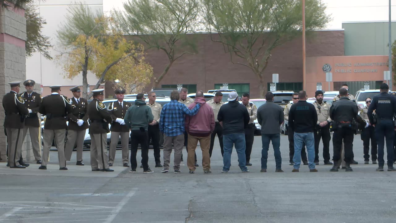 Police lead procession for fallen officer killed in wrong-way crash on I-15