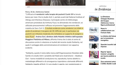 "LE BUFALE DEL TG5 SULLE TERAPIE ANTI-COVID!!"😱👎😱