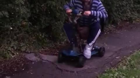 Wheelies on a scooter