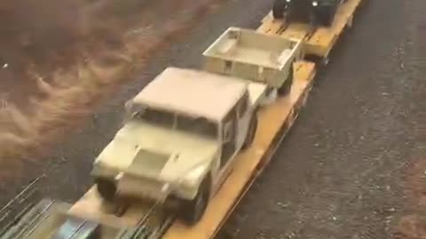 Feb 2, 2022 Greenup, IL: CSX train with hundreds of military vehicles headed SW!