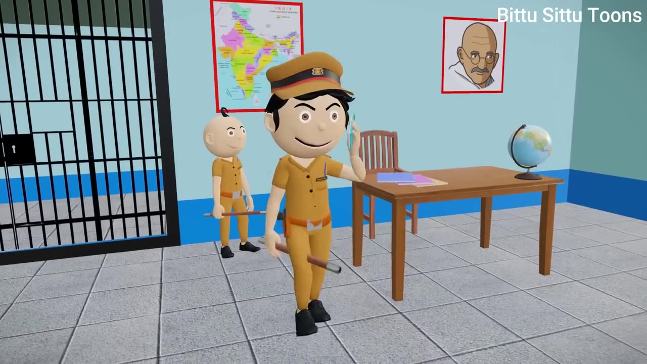 Pagal bittu sittu 159 police wala coortoon !