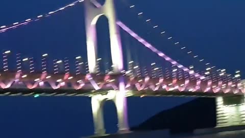 Fireworks display on a yacht on Gwangalli Sea