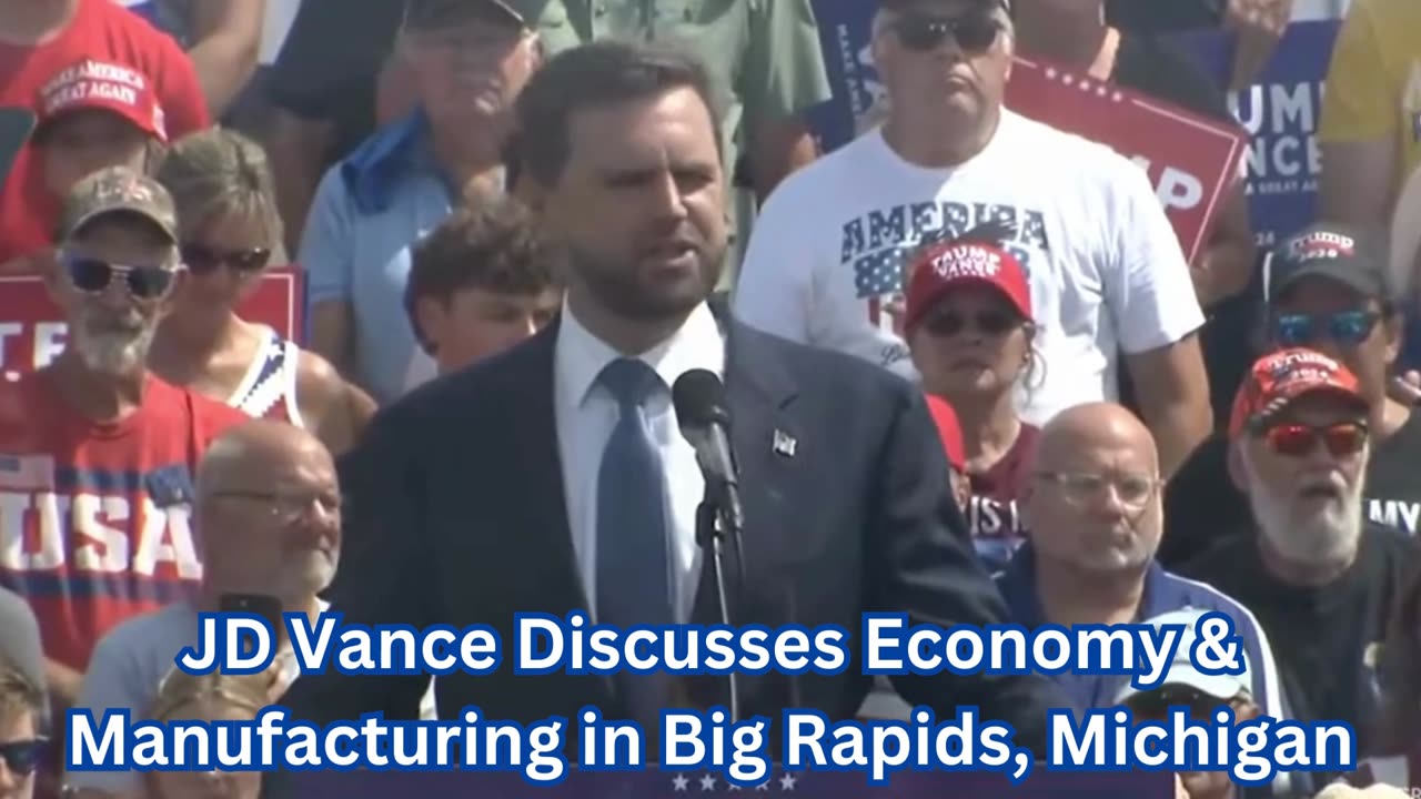 JD Vance Discusses Economy & Manufacturing in Big Rapids, Michigan