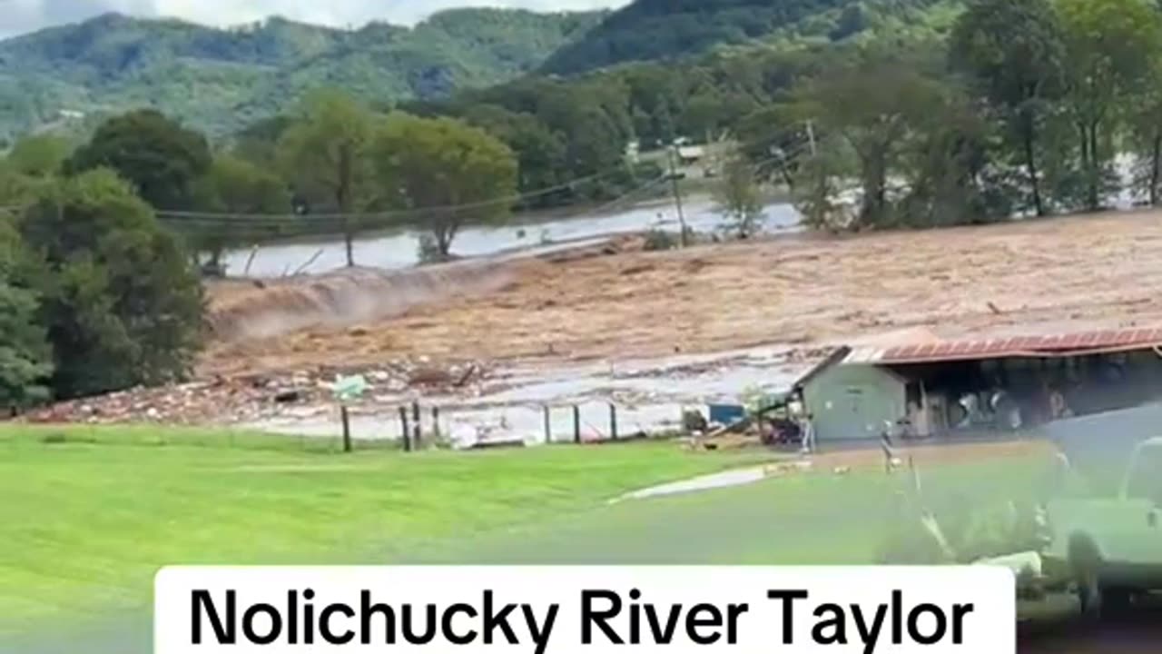 Nolichucky River Taylor Bridge underwater