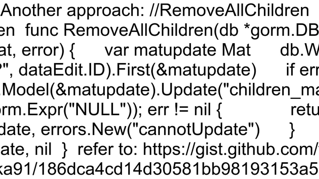 Gorm How do I set an integer column to null and update the model inmemory