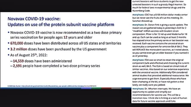 Video #1, FDA meeting 9/1/22