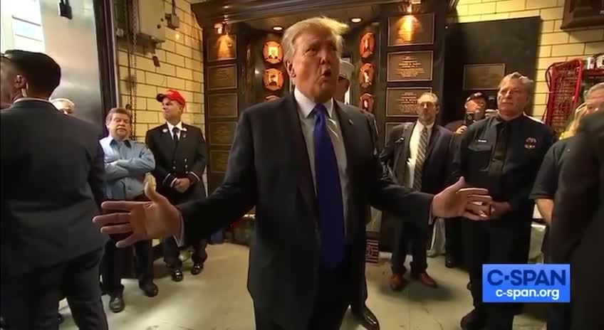 Trump Speaks with FDNY on 9/11